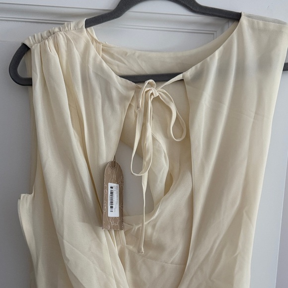 Meshki Cream Draped Gown - Picture 4 of 5